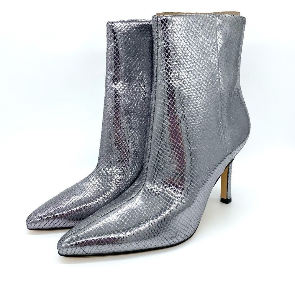 Marc Fisher Kendry Metallic Leather Stiletto Boots Size 10
